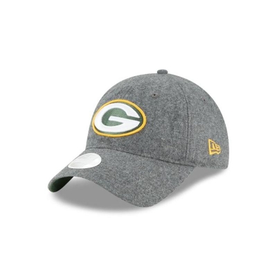 Green Bay Packers Gorra | New Era NFL Melton Wool 9twenty Adjustable Cap Mexico - Grises